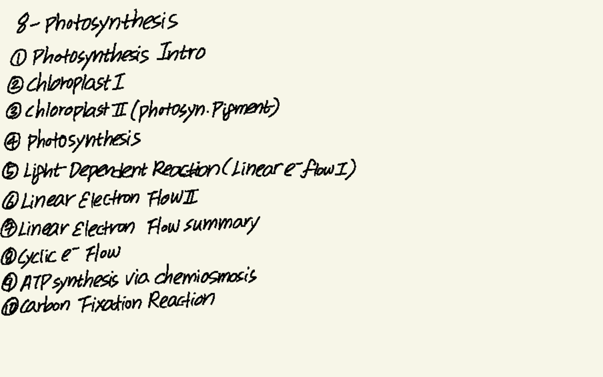 8-Photosynthesis - Lecture note for chapter 8 - 8 - photosynthesis ...