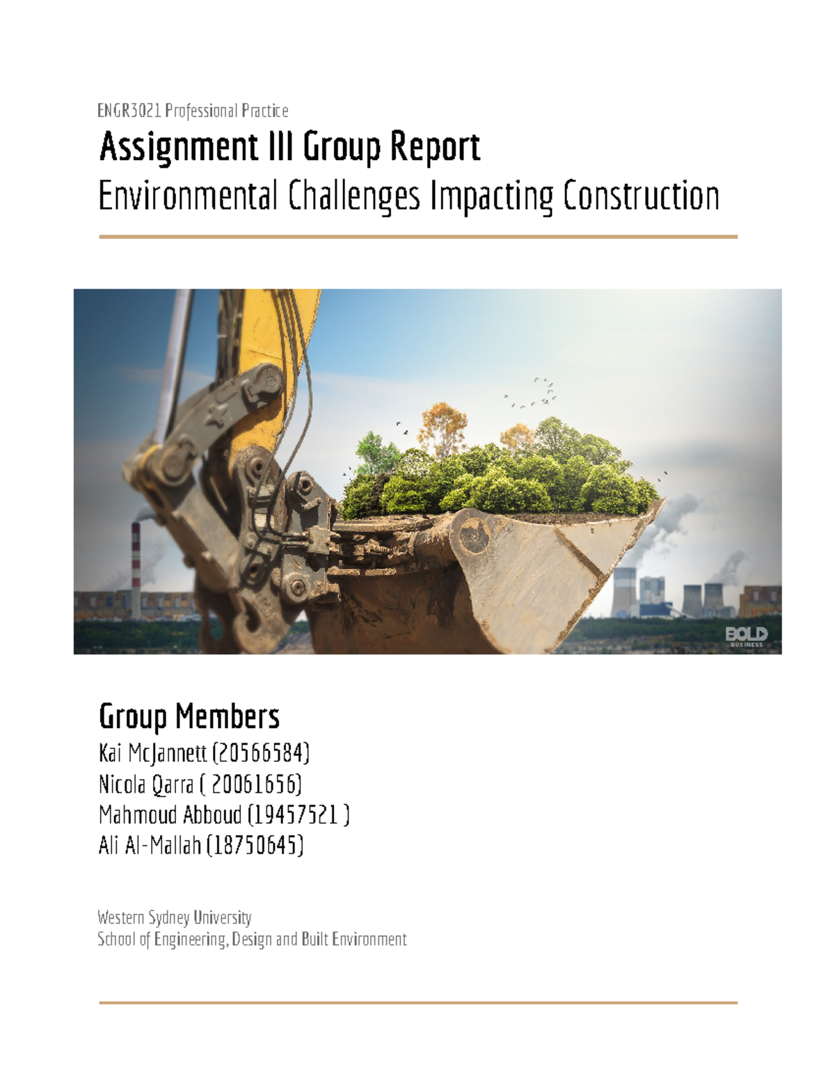 Professional Practice Group Report ENGR3021 Professional Practice