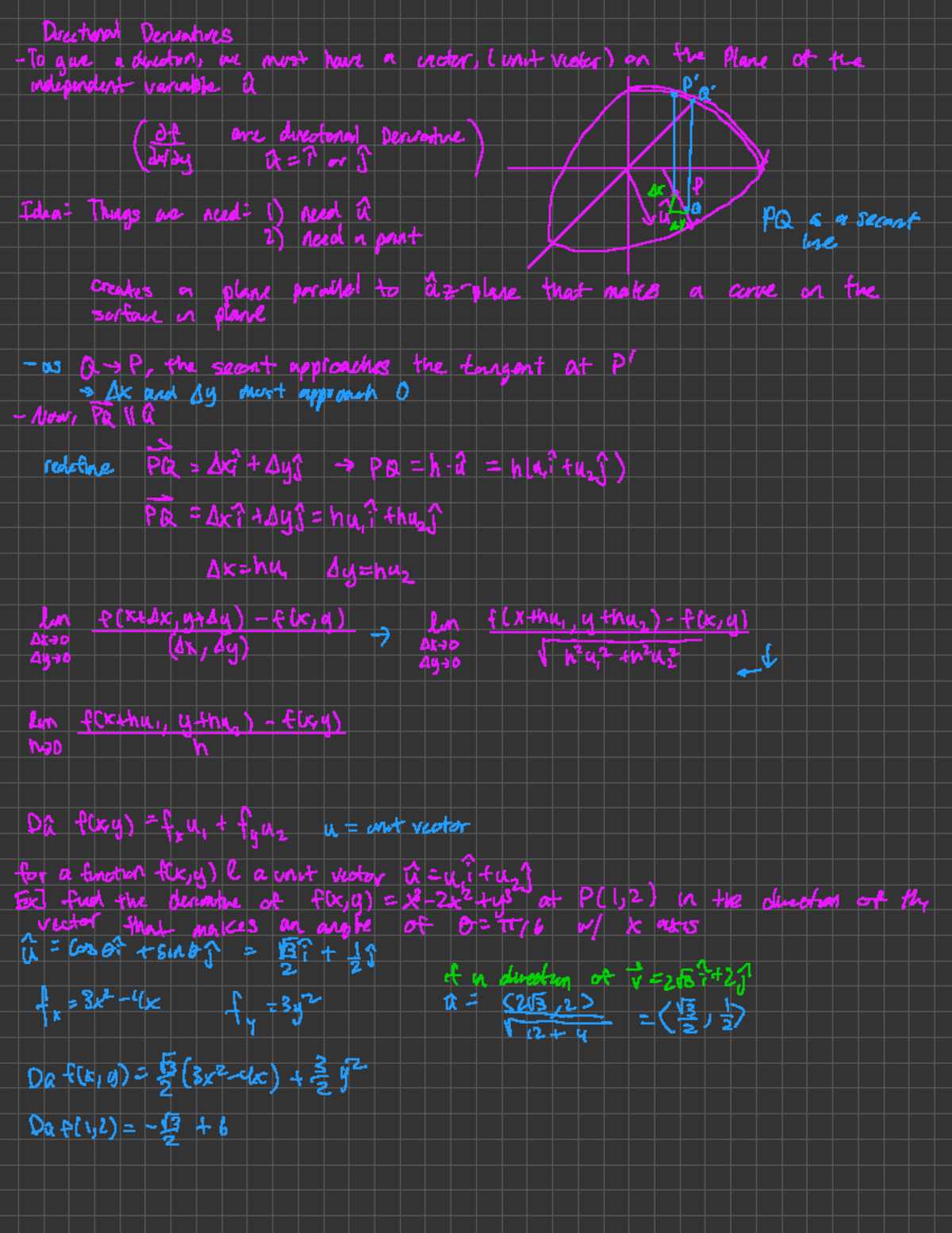 Directional Derivatives And Gradients - Directional Derivatives To Give ...