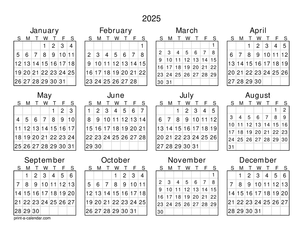 Calendar - art and design - 2025 January S M T W T F S 1 2 3 4 5 6 7 8 ...