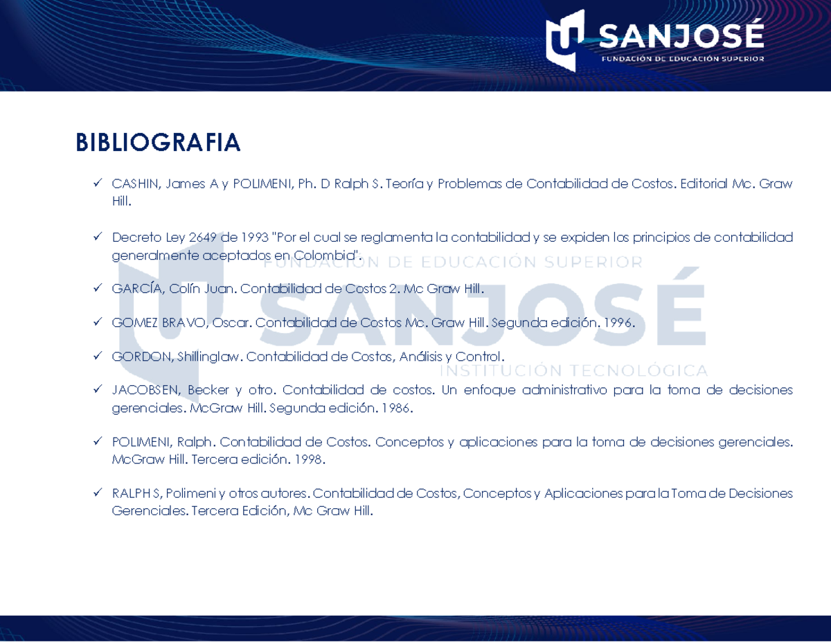 Bibliografia Contabilidad DE Costos - BIBLIOGRAFIA CASHIN, James A y