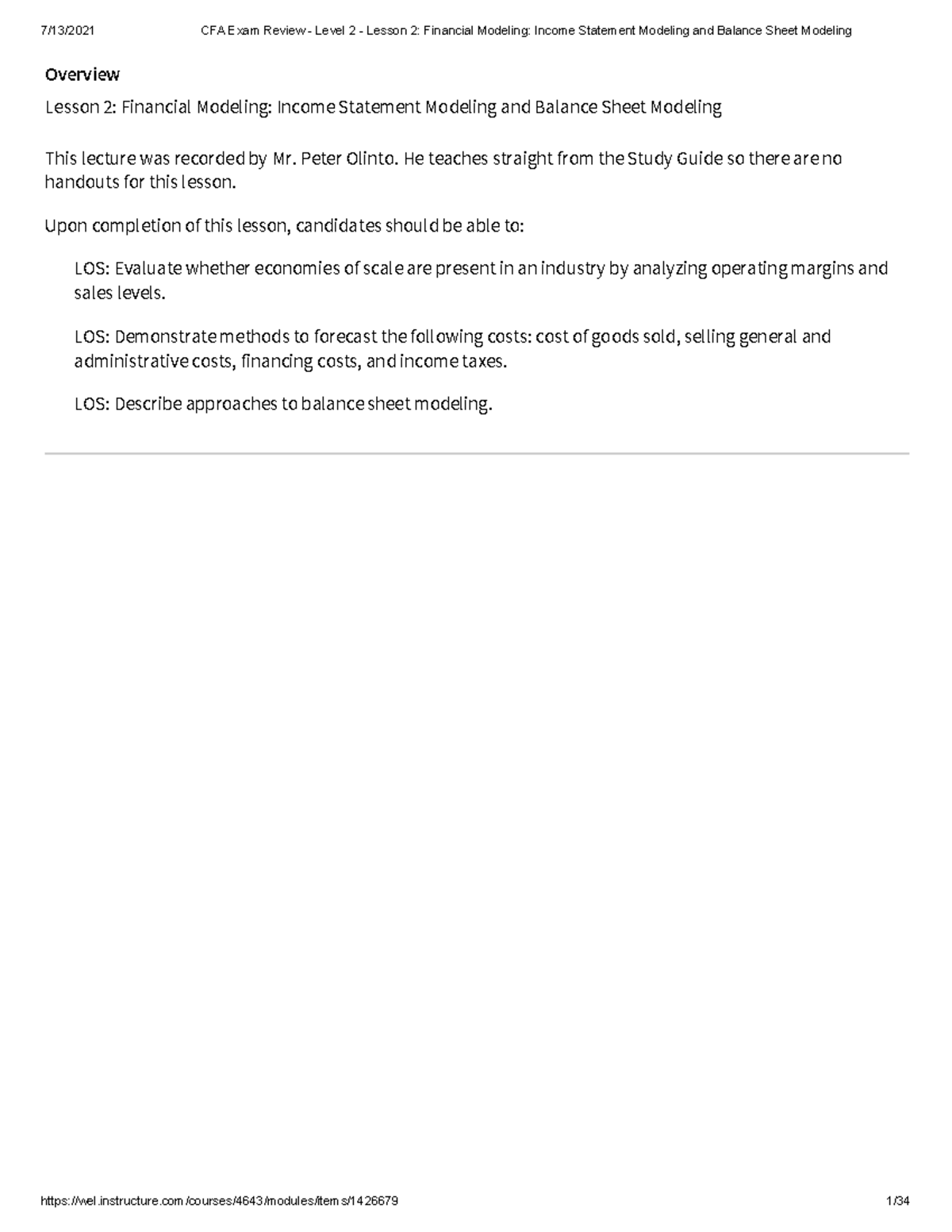 R26 Lesson 2 Financial Modeling Income Statement Modeling and Balance ...