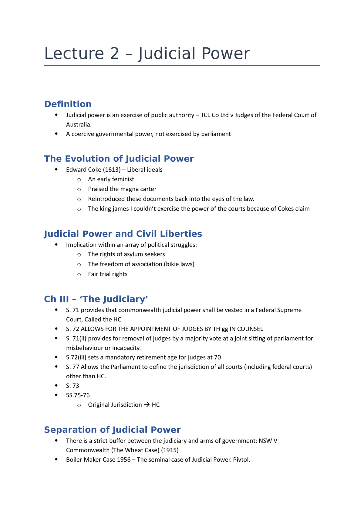 essay about judicial power