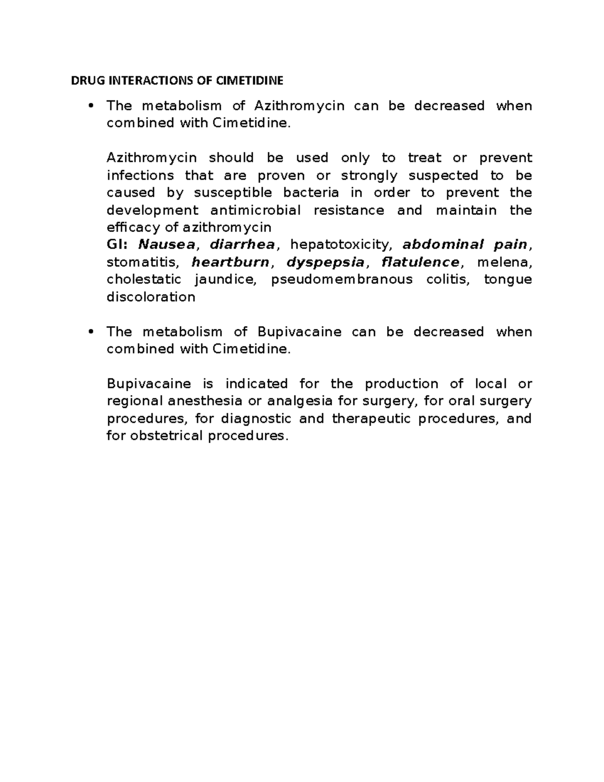 DRUG Interactions OF Cimetidine - DRUG INTERACTIONS OF CIMETIDINE The ...