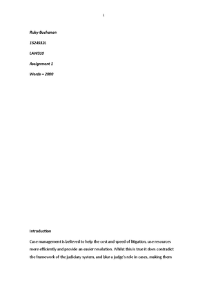 LSSU262 Assignment Complete 1 - Student Name: Jayde Ida Student Number ...