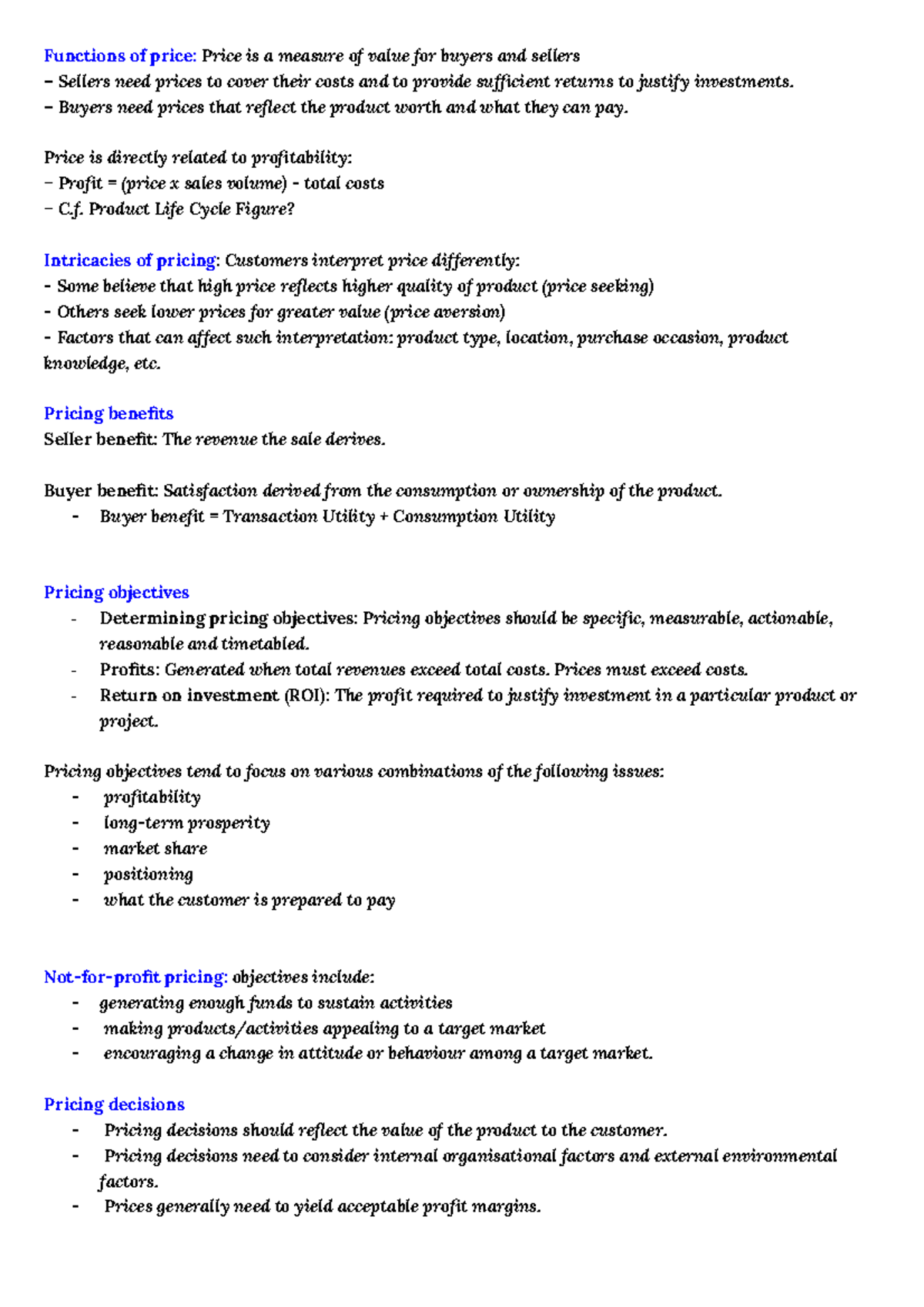 6-price-lecture-notes-6-functions-of-price-price-is-a-measure-of