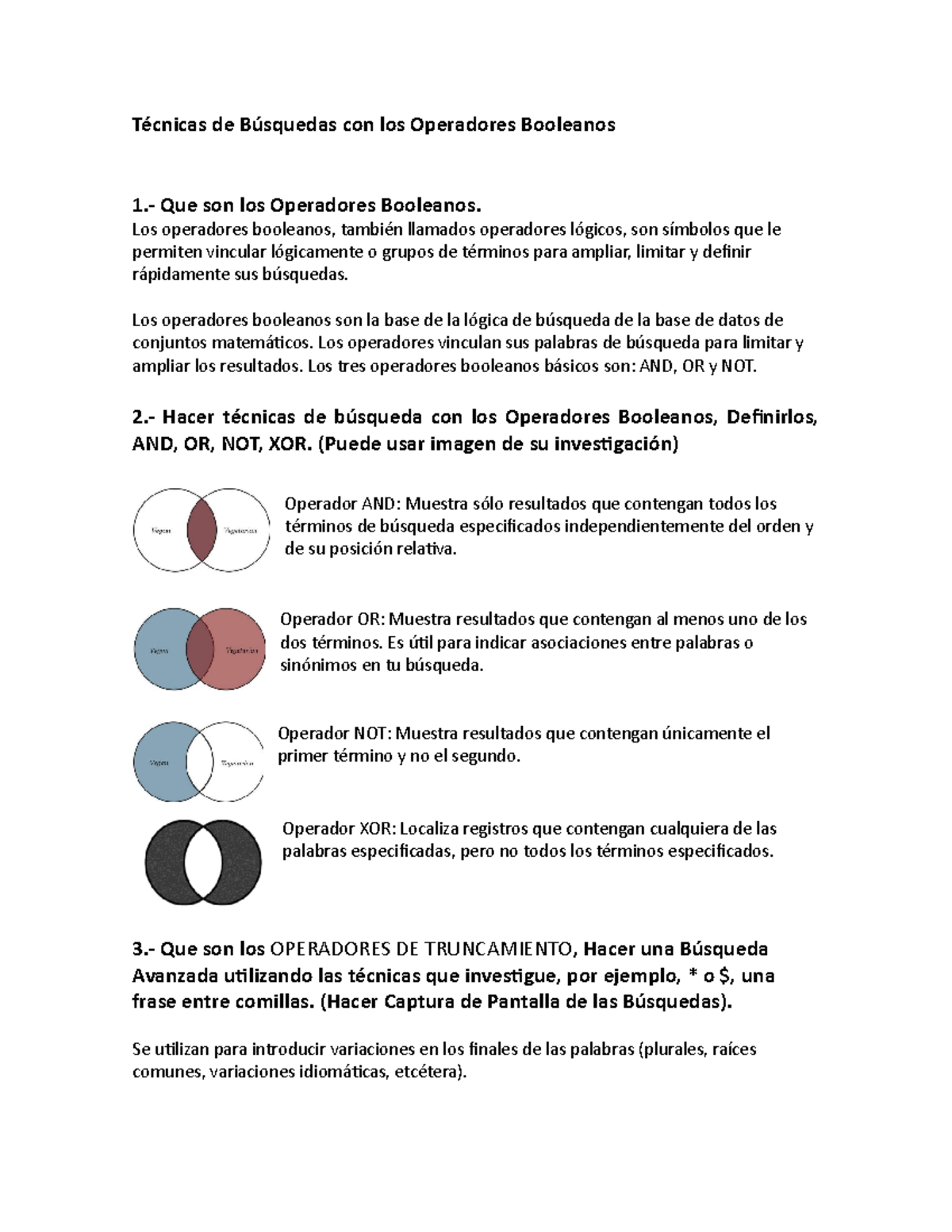 Operadores Booleanos - Que son los Operadores Booleanos. Los operadores ...