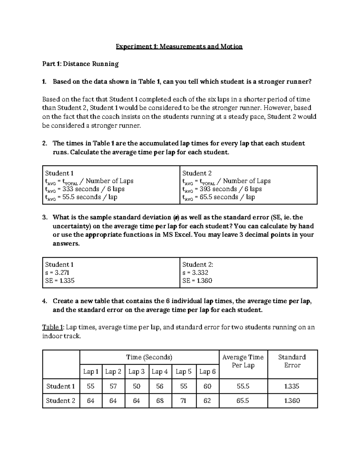 lab report physics matriculation experiment 1 measurement and uncertainty