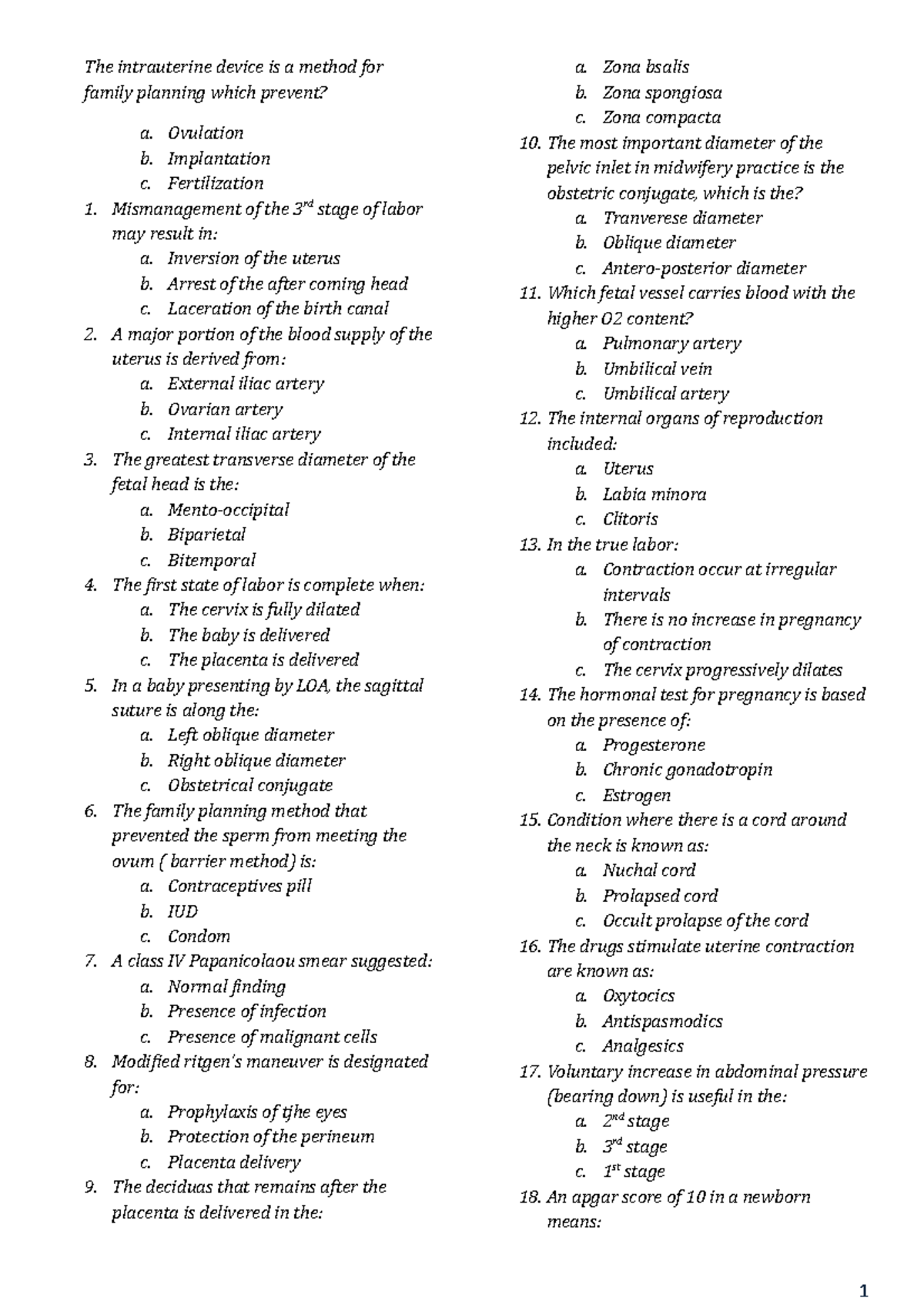 OBstetrics for your reference - The intrauterine device is a method for ...