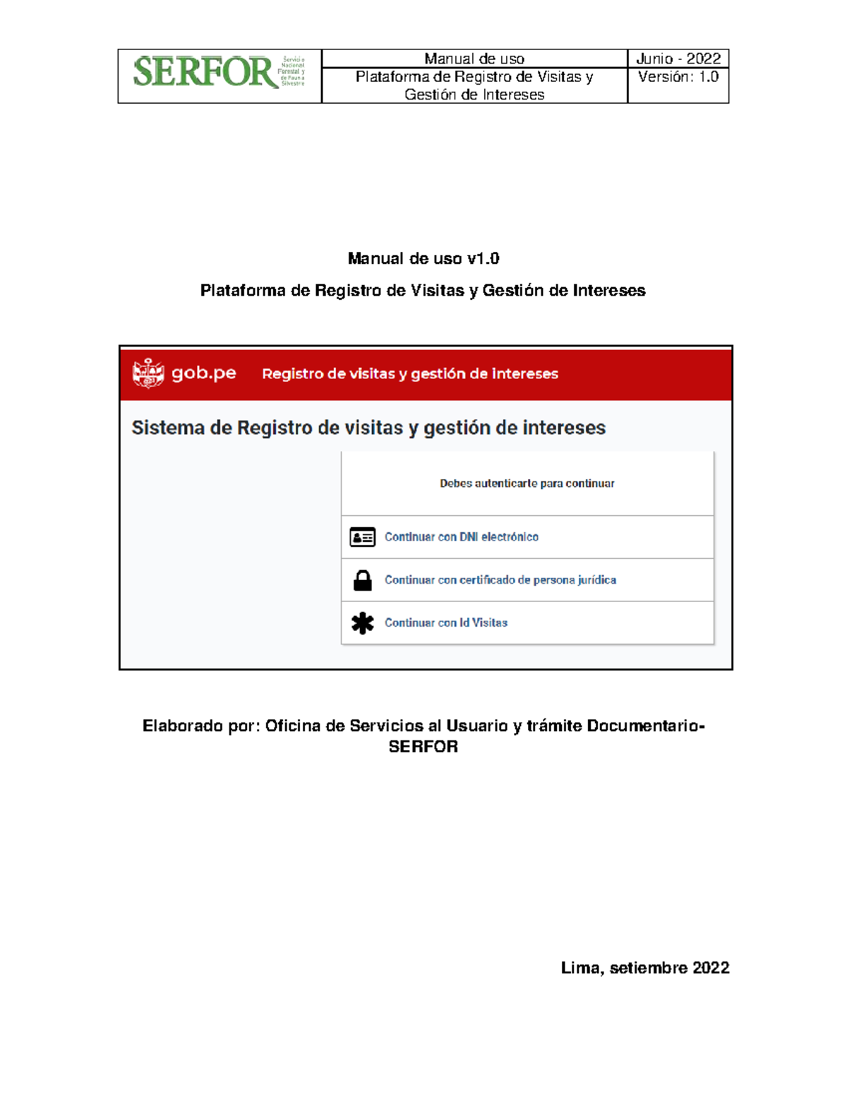 Manual Registro DE Vistas v2 Plataforma de Registro de Visitas y