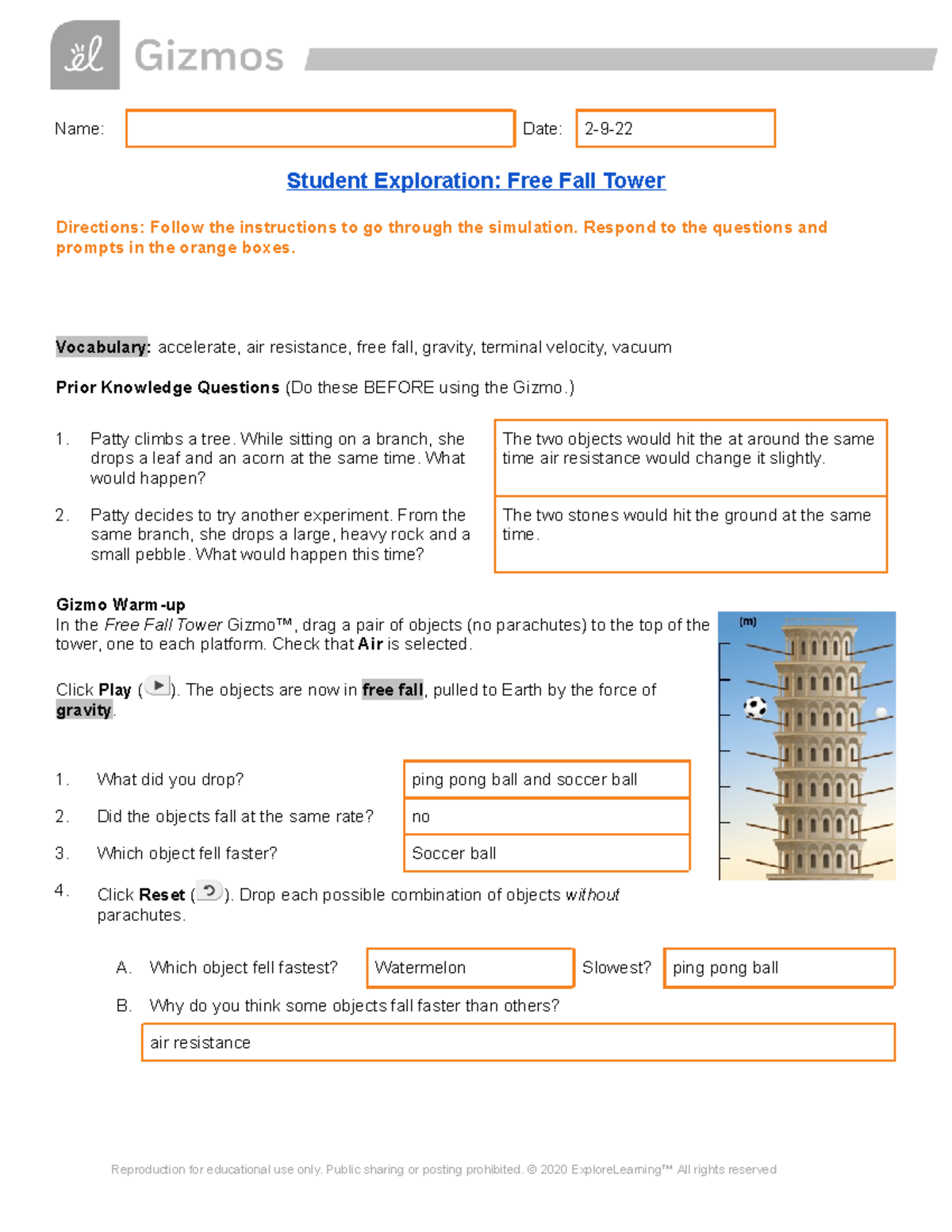 free-fall-tower-se-gizmo-assignment-name-date-2-9-student