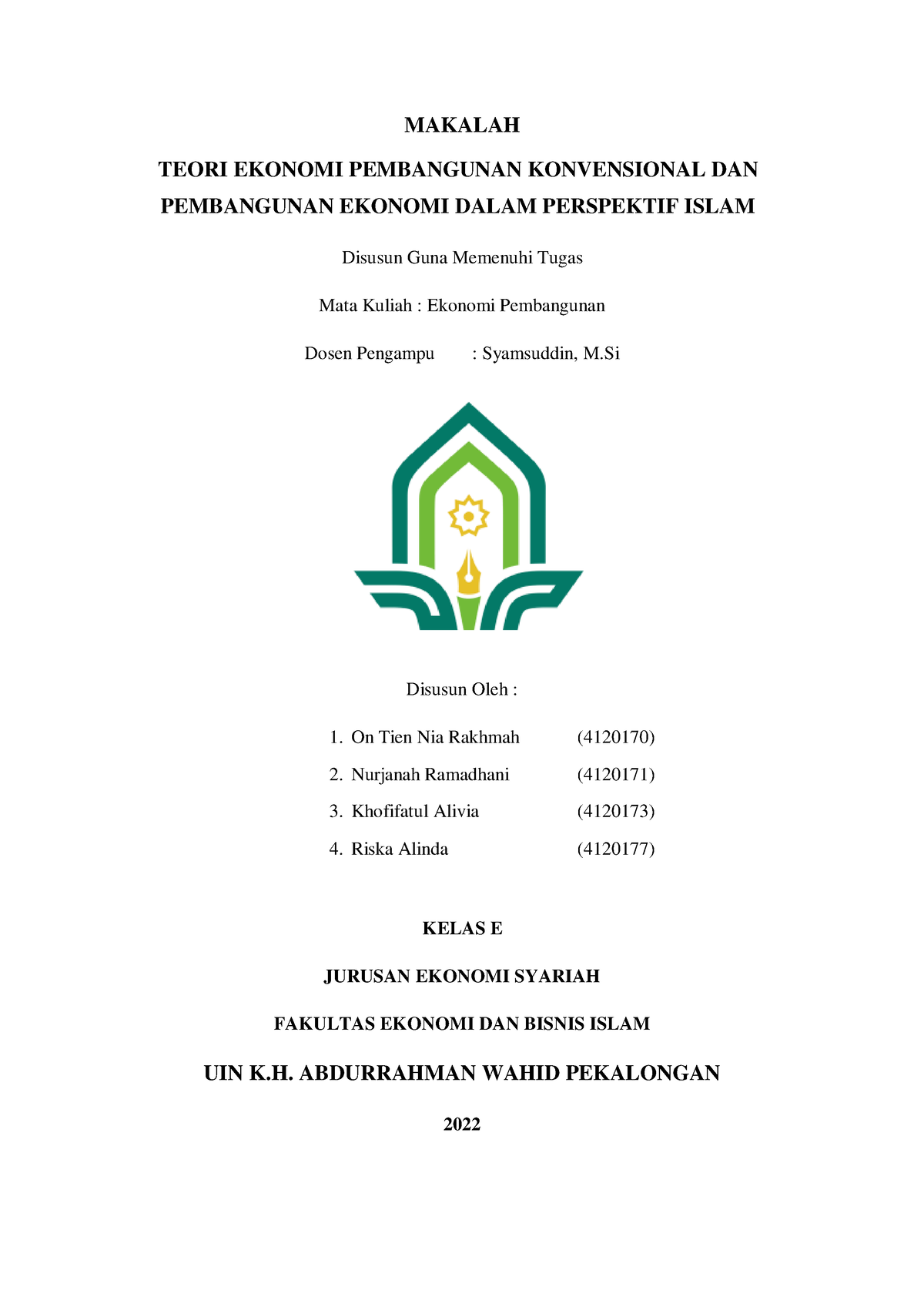 Kel 1 EP E Makalah Teori Ekonomi Pembangunan Konvensional Dan ...