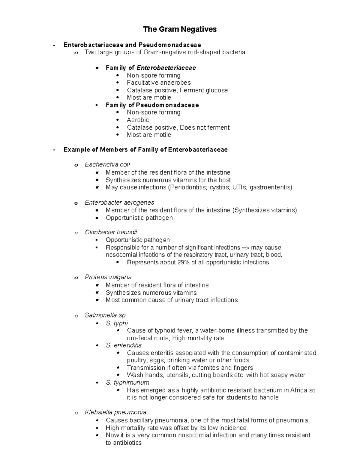 The Gram Negative Rods Intro - The Gram Negatives - Enterobacteriaceae ...