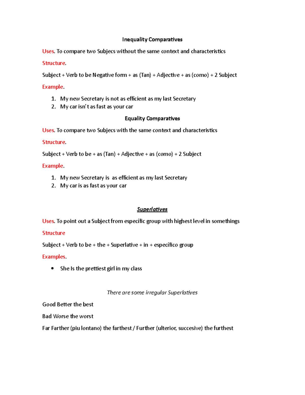 Video de practica 18RGCO - Inequality Comparatives Uses. To compare two ...