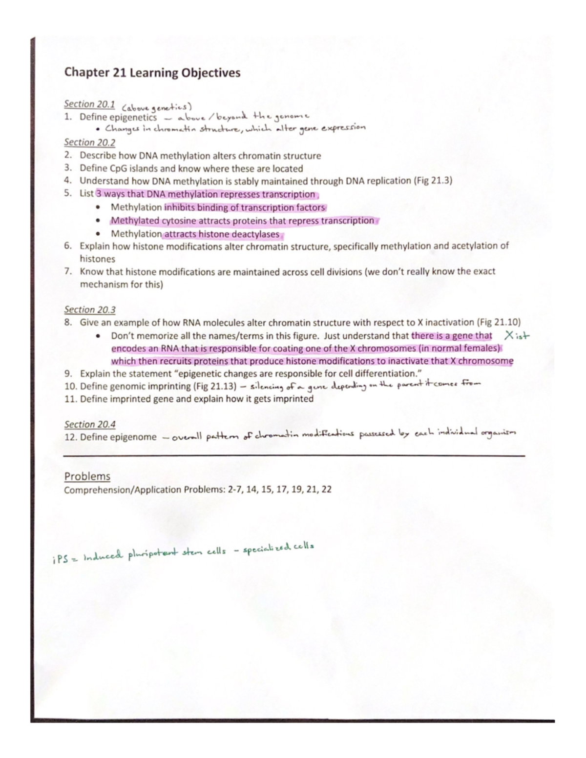 Genetics - Ch. 21 - Learning objectives - BIO 2306 - Studocu