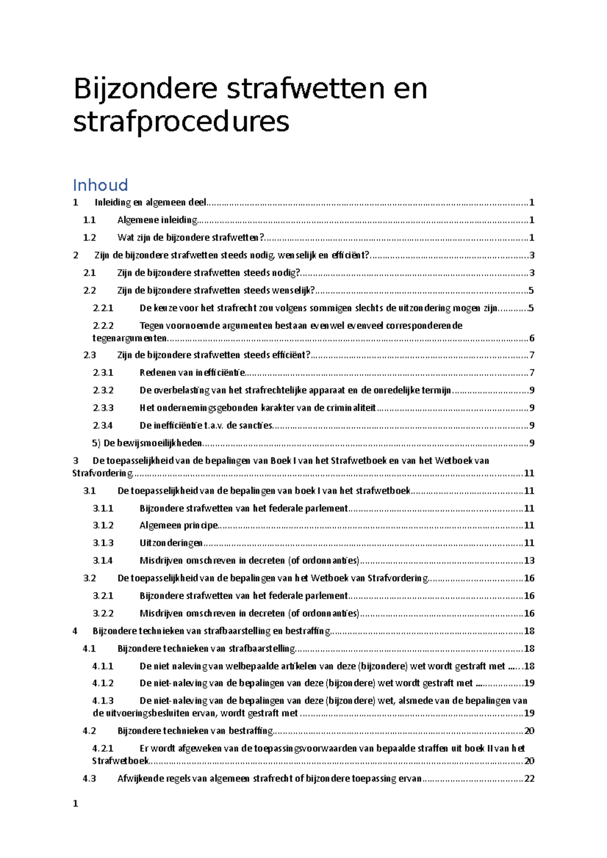 Bijzondere Strafwetten En Strafprocedures - Bijzondere Strafwetten En ...