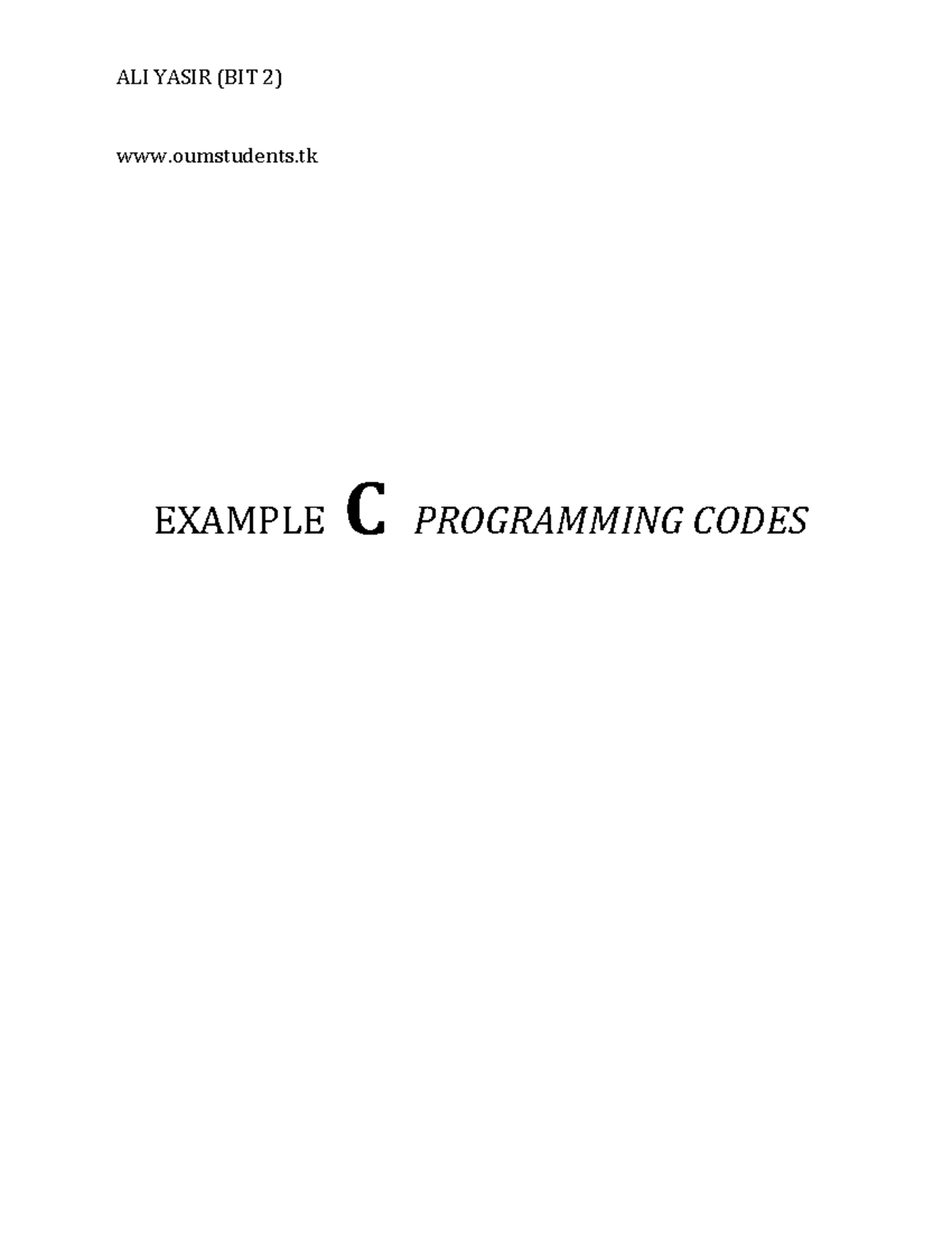 C-programms - 2020 2021 Codes c PROGRAMMS - Warning: Popup annotation ...