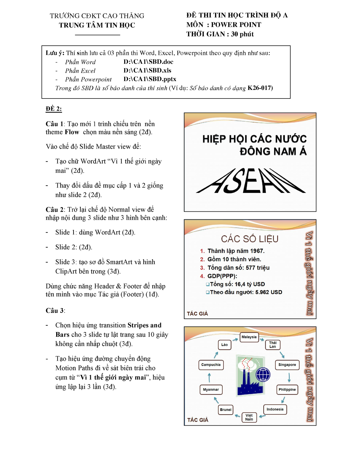 2 - Thcb - Lˆu Y ̆: ThÌ S Inh Lˆu Ca ̊ 03 Pha‡n Thi Word, Excel ...