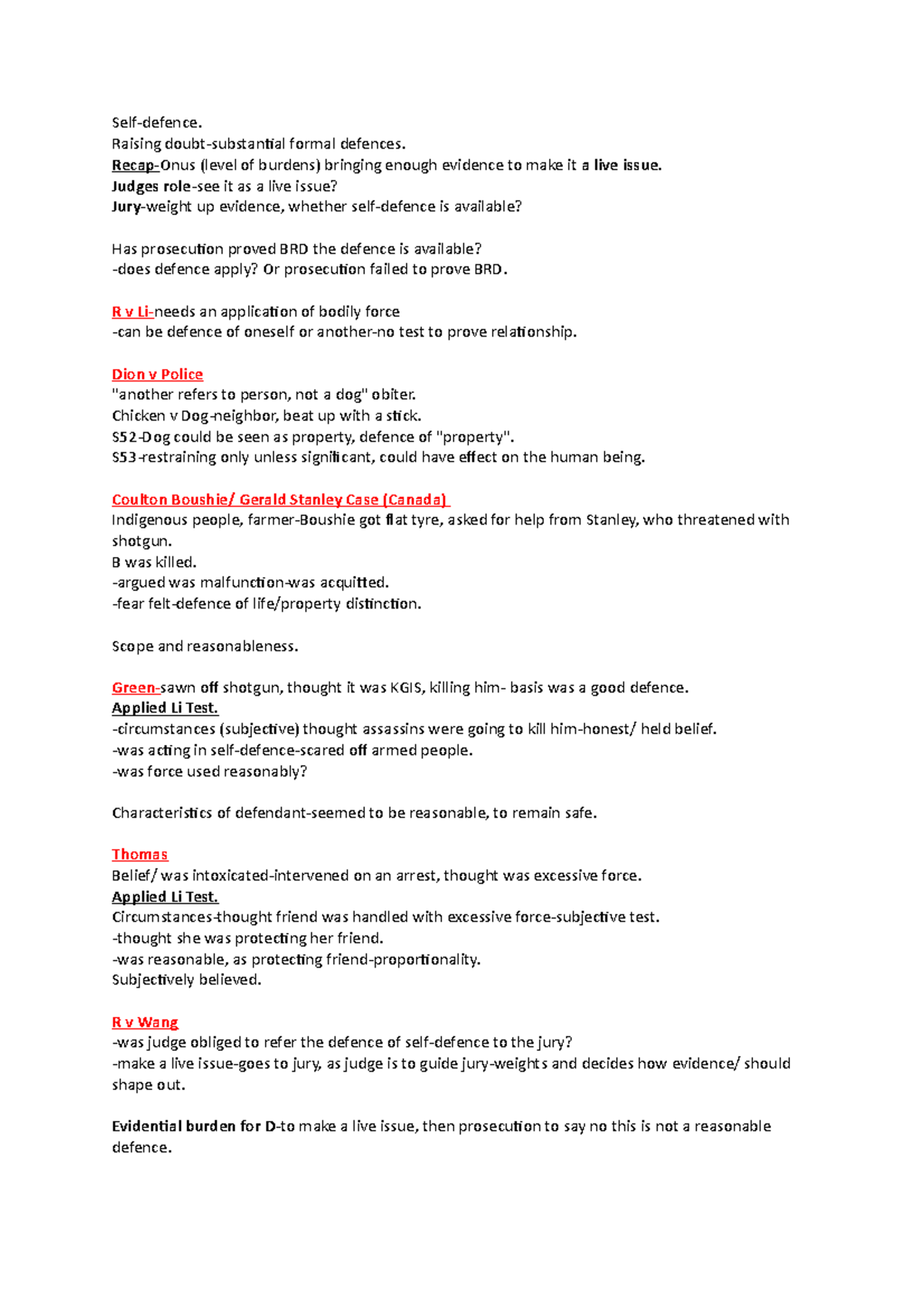 selfdefence in criminal law Selfdefence. Raising doubtsubstantial