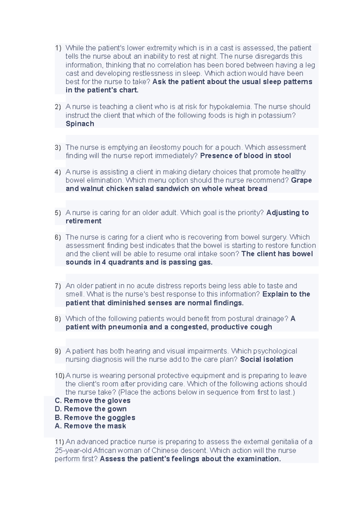 Fundfinal - fundamentals - While the patient's lower extremity which is ...