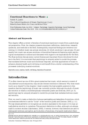 Mmw final assignment - The Role of Music in Enhancing Brain Function ...