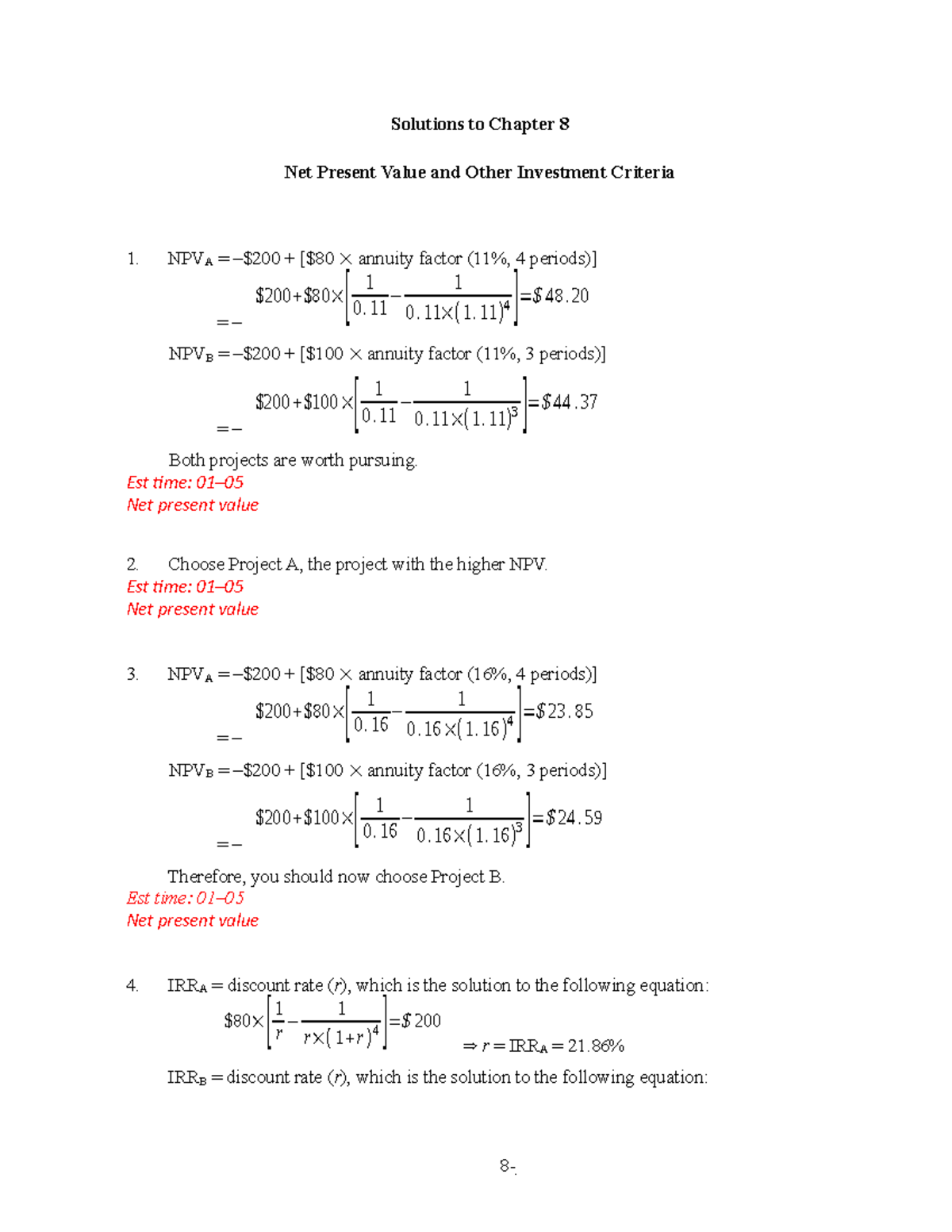 Solutions to Chapter 8 - Warning: TT: more functions defined than ...