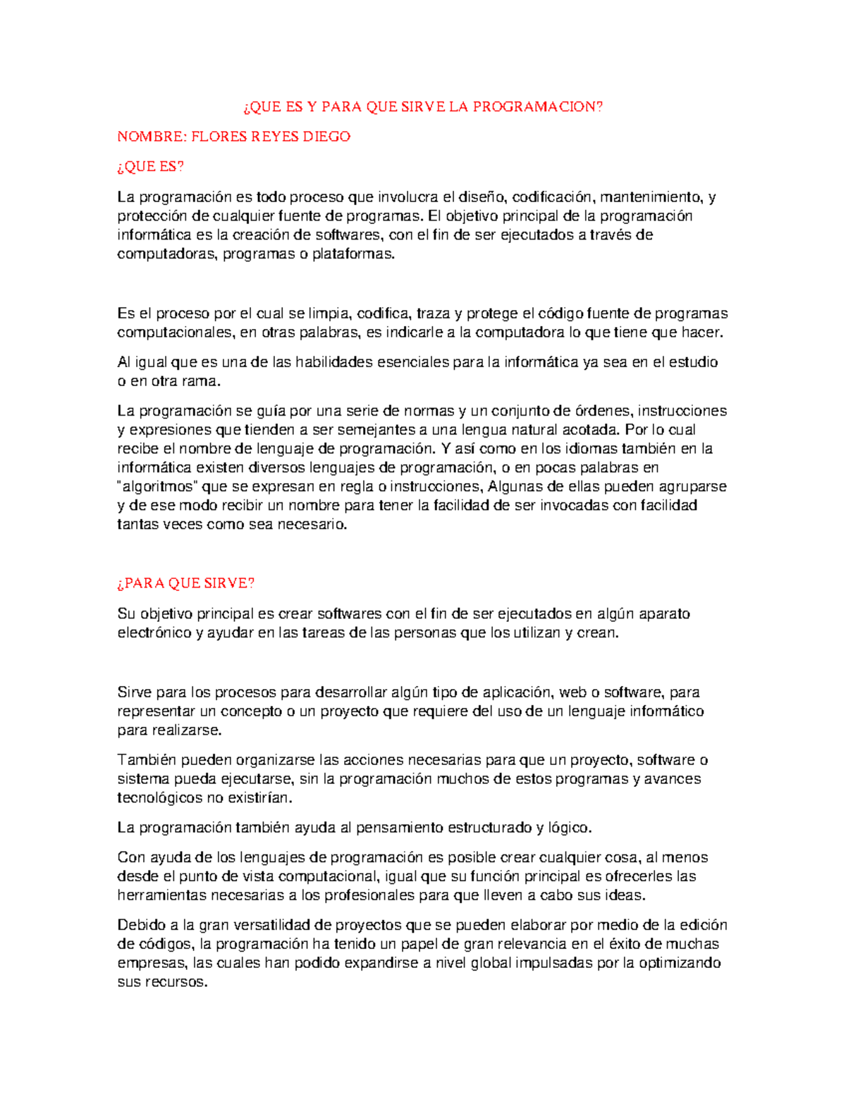 QUE ES Y PARA QUE Sirve LA Programacion - ¿QUE ES Y PARA QUE SIRVE LA ...