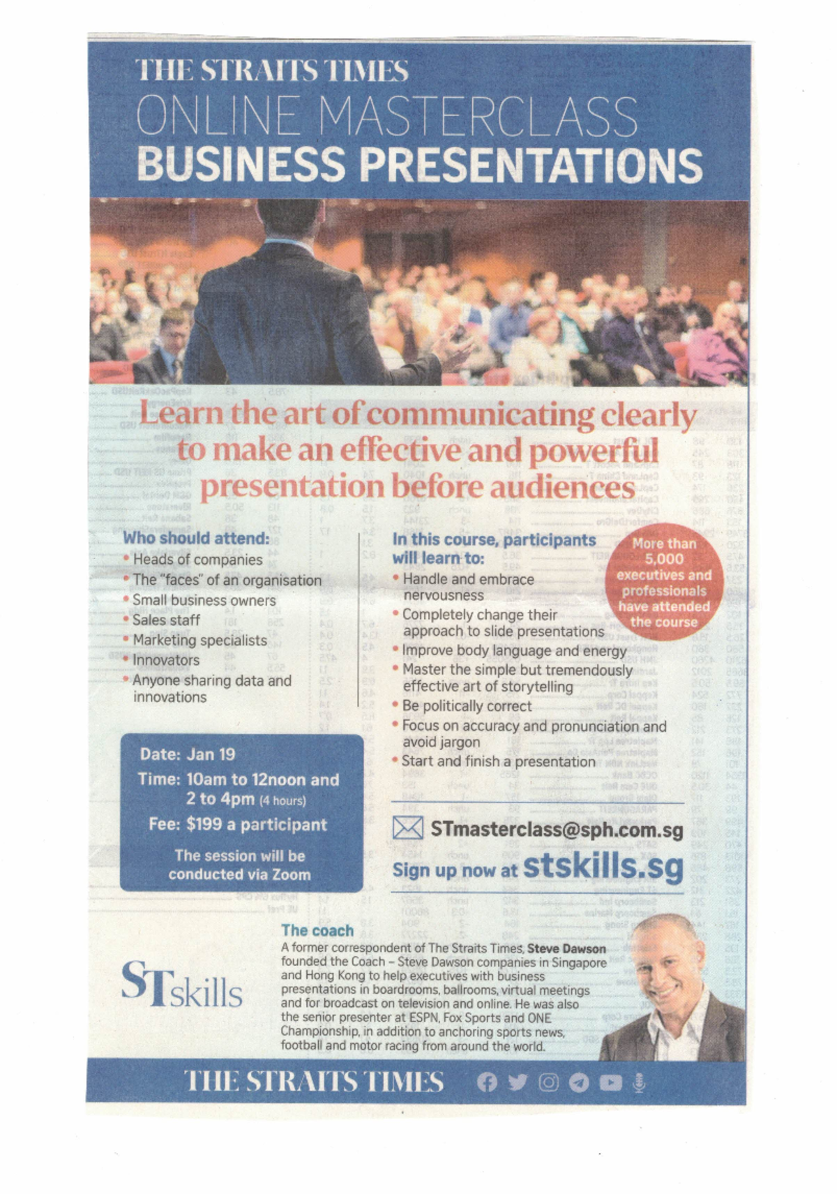 ST Masterclass Advert on Communication - 17 Jan 2023 - MKT2412 - Studocu