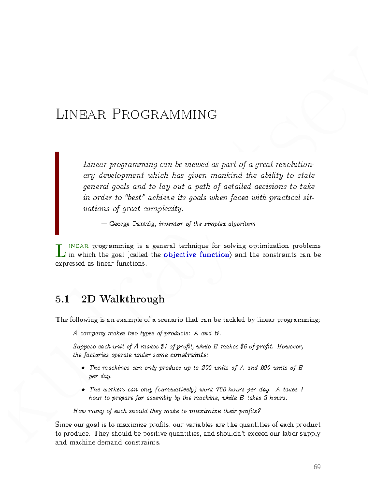 Graduate Algorithms-notes LP NP - Kudrayvtsev Linear Programming ...