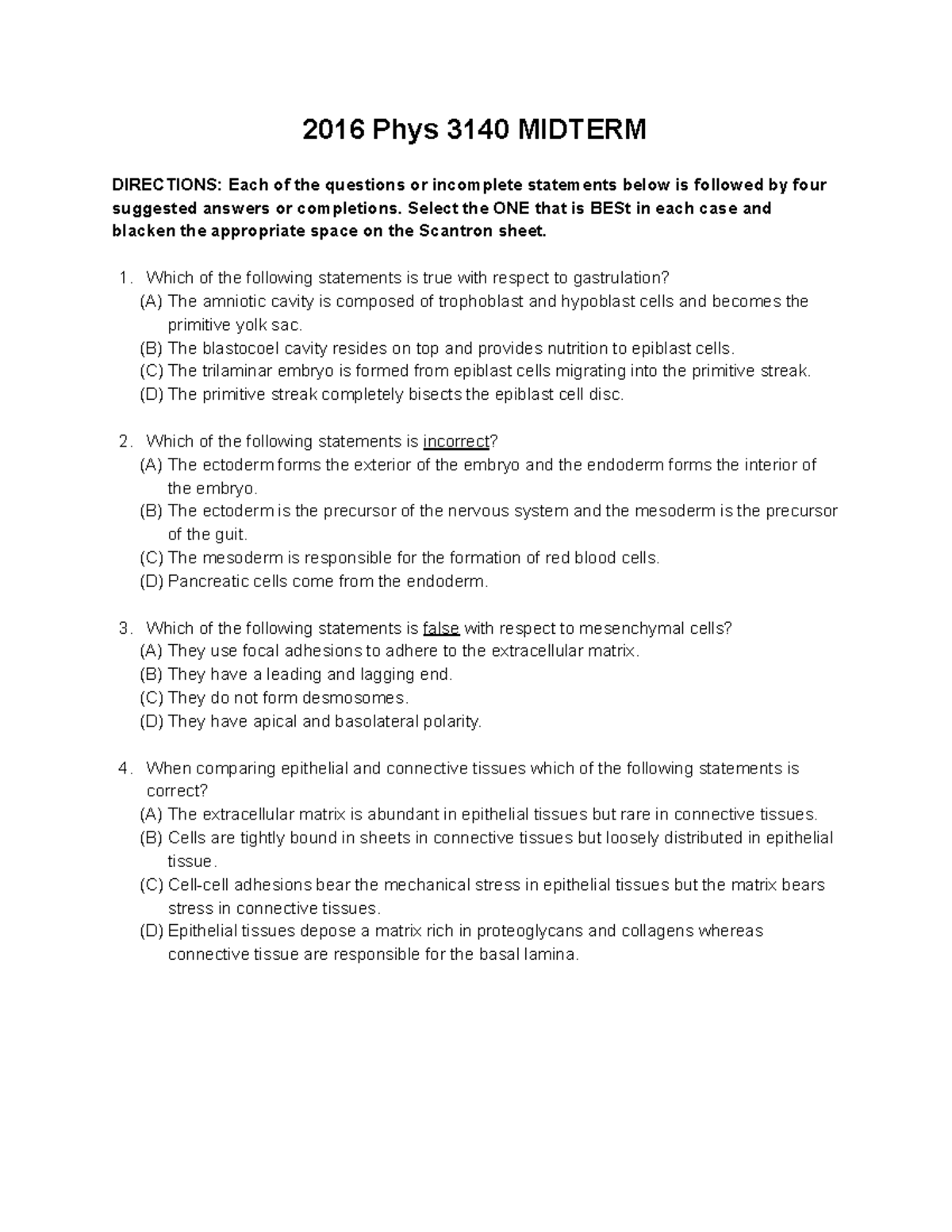 2016 Practice Exam - 2016 Phys 3140 MIDTERM DIRECTIONS: Each of the ...