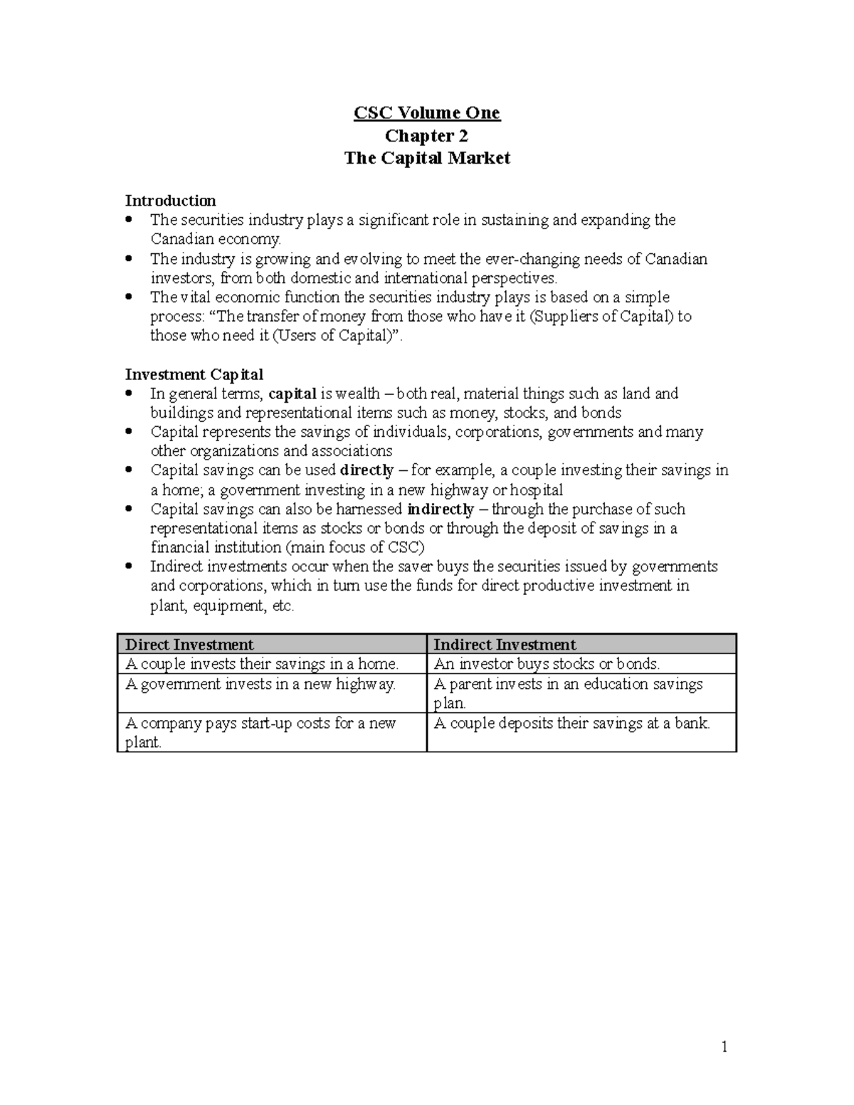 CSC Volume 1 (ch 2) 2018 - detailed chapter notes - CSC Volume One ...