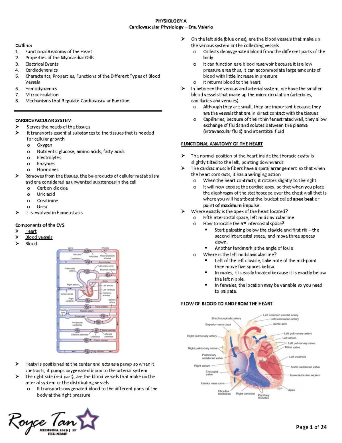 CVS I-VI - CVS - PHYSIOLOGY A Cardiovascular Physiology 3 Dra. Valerio ...