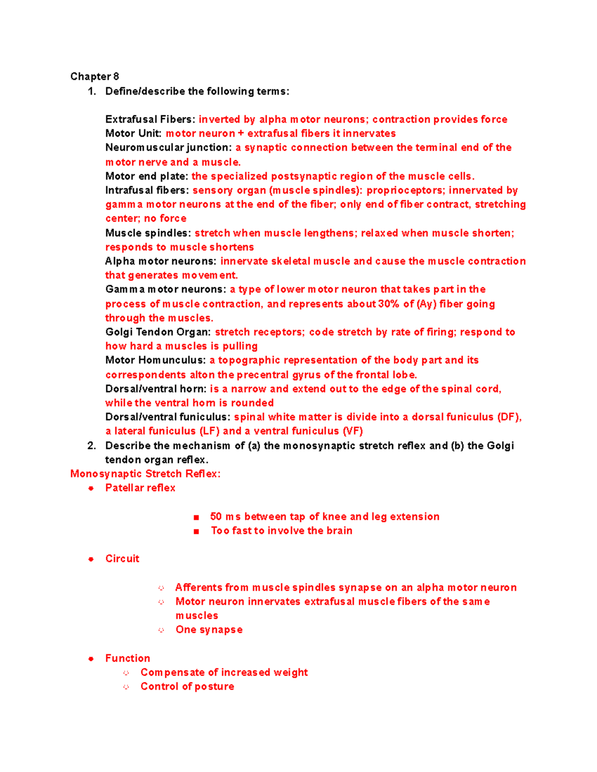Bio Bases Review Question Chapter 8 Part 1 - Chapter 8 1. Define ...