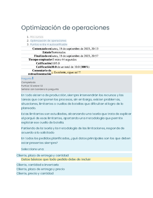 Optimización De Operaciones Modalidad De Exámenes Semana 2 ...