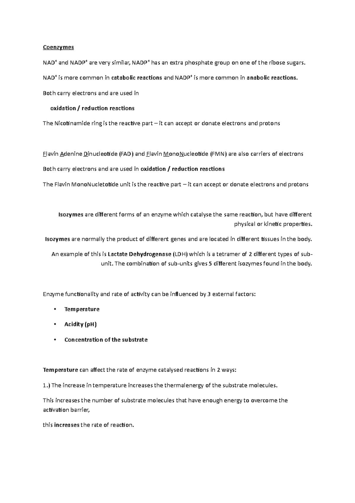 Enzyme catalysed reactions 2 - Coenzymes NAD+ and NADP+ are very ...