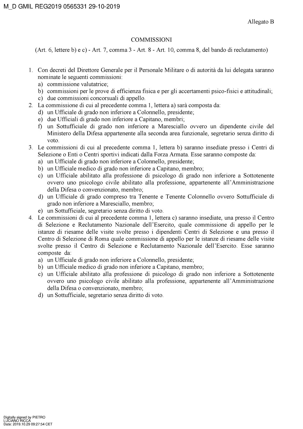 Criminologia 123 - Allegato B COMMISSIONI (Art. 6, Lettere B) E C ...