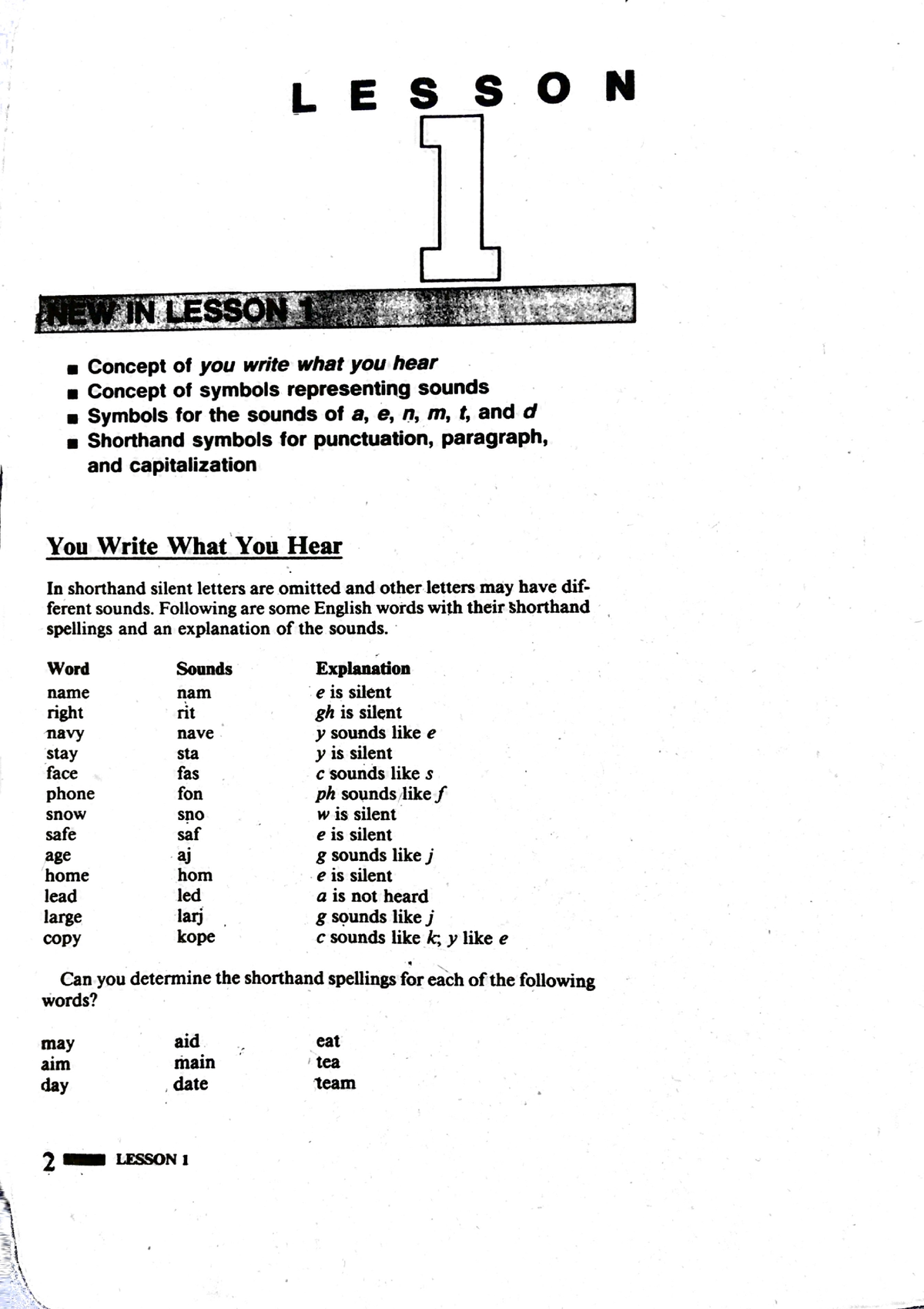 Lesson 1 - Foundation Of Shorthand - Studocu