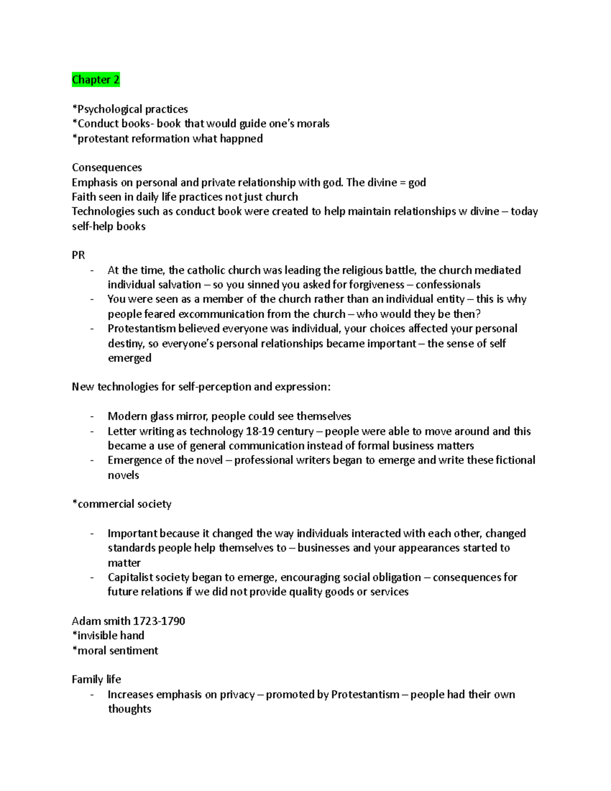 PSYC 4170 notes - Chapter 2 *Psychological practices *Conduct books ...