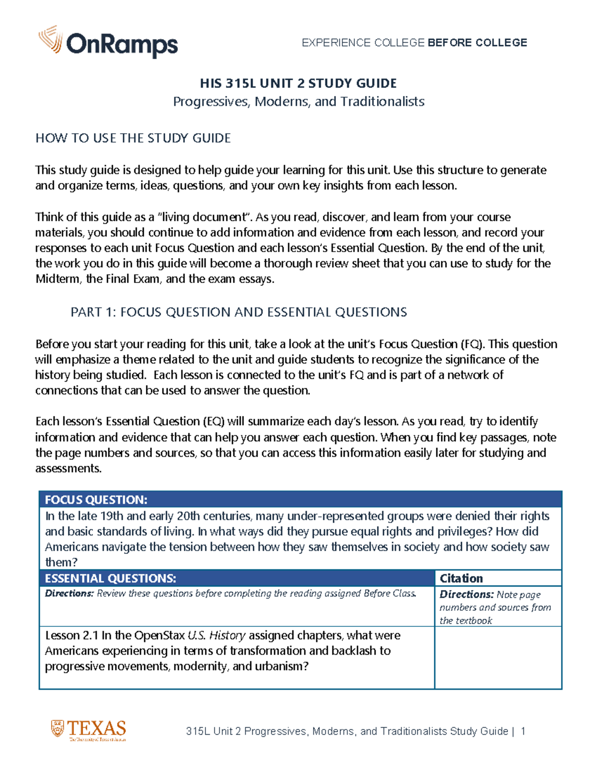 SG HIS 315L U2 Student Version 22-23 - HIS 315L UNIT 2 STUDY GUIDE ...