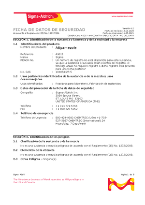 Hoja de seguridad FGL1 - SAFETY DATA SHEET FGL- According to Appendix D ...