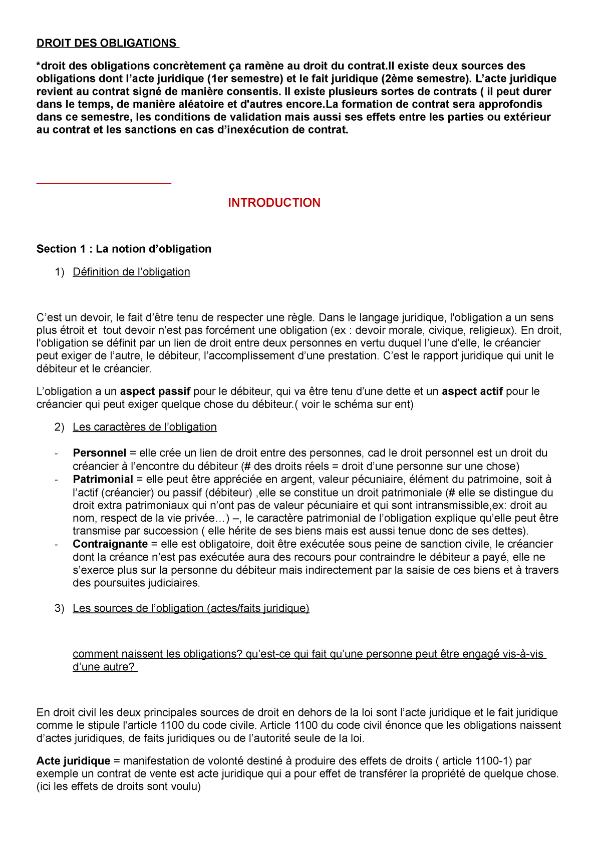 dissertation droit des obligations l2 pdf