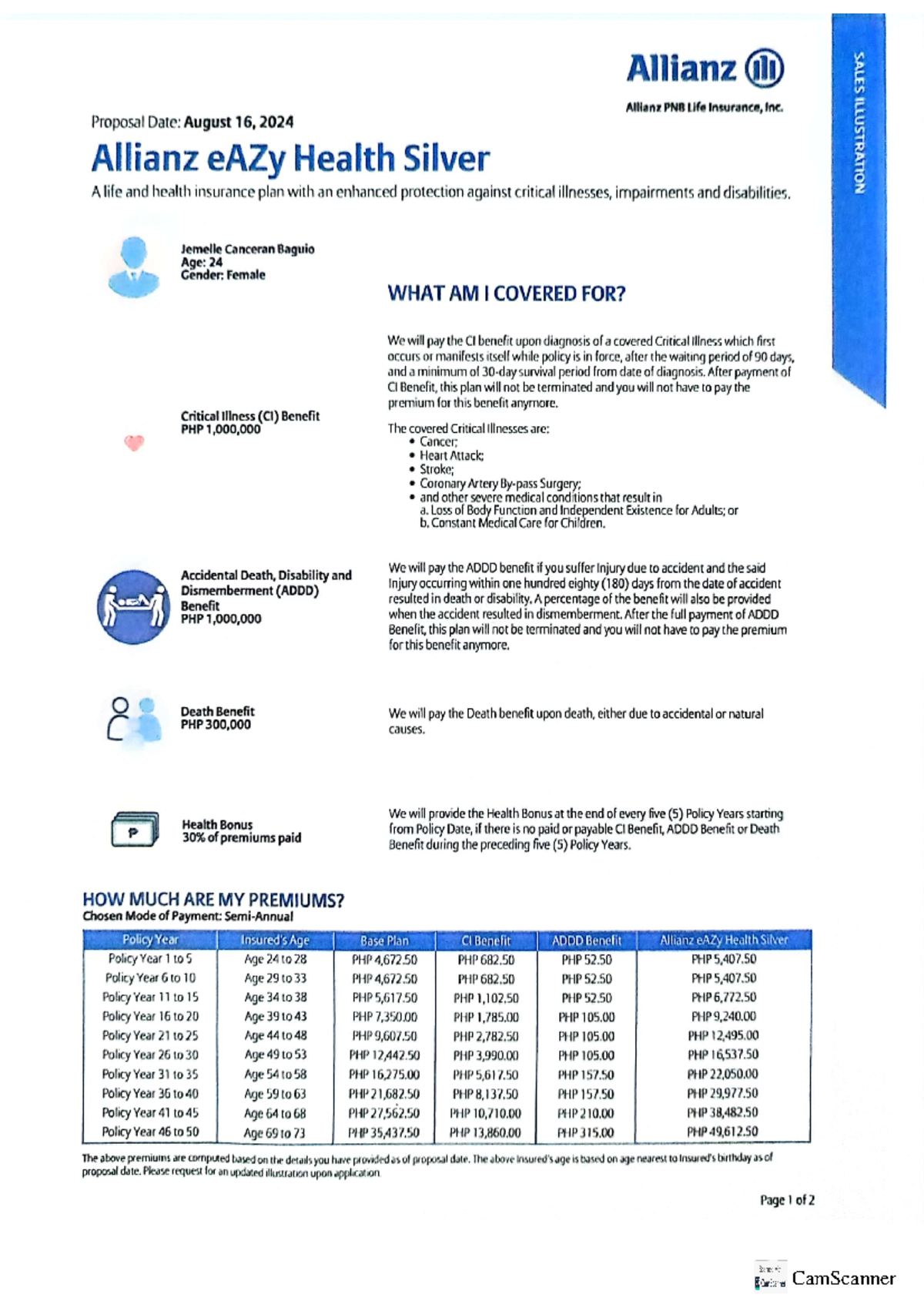 Allianz Silver Proposal - Allianz Allianz PNB Life Insurance, Inc ...