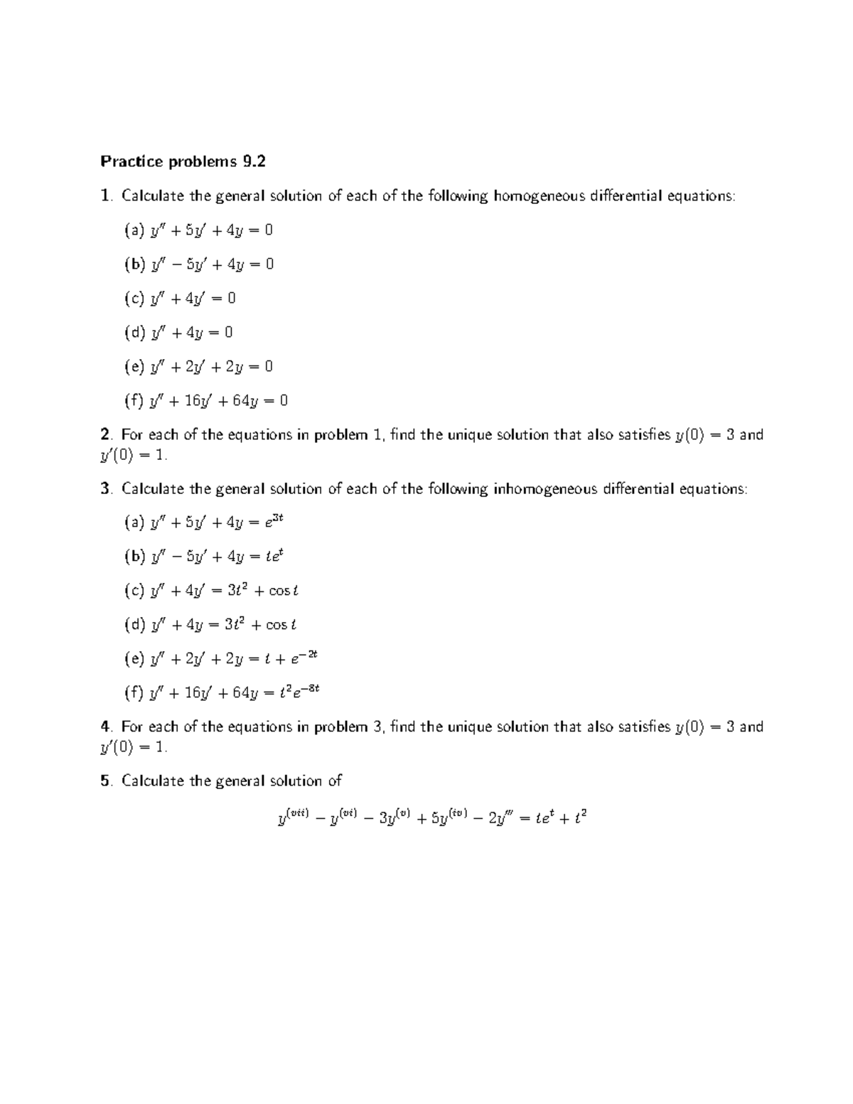 Sec 9 - Practice Problem 2400 9.2 - Practice problems 9. Calculate the ...