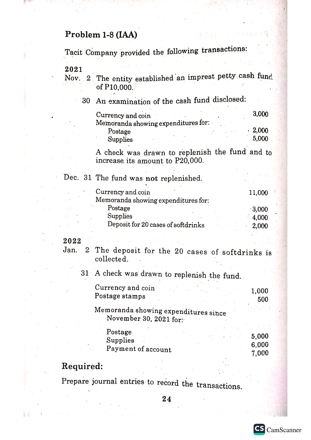 IA- Problem 1 - Intermediate Accounting (Volume 1) 2021 Edition By ...