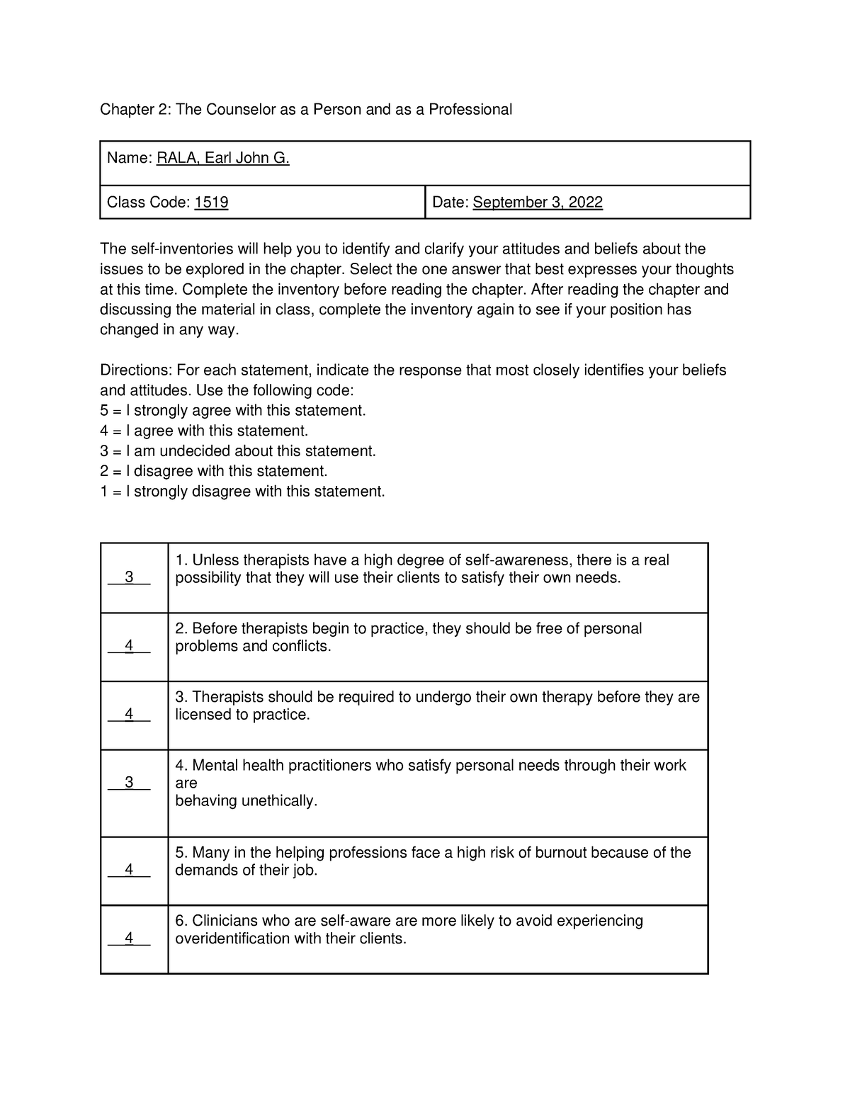 Chapter 2 The Counselor As A Person And As A Professional - Chapter 2 ...