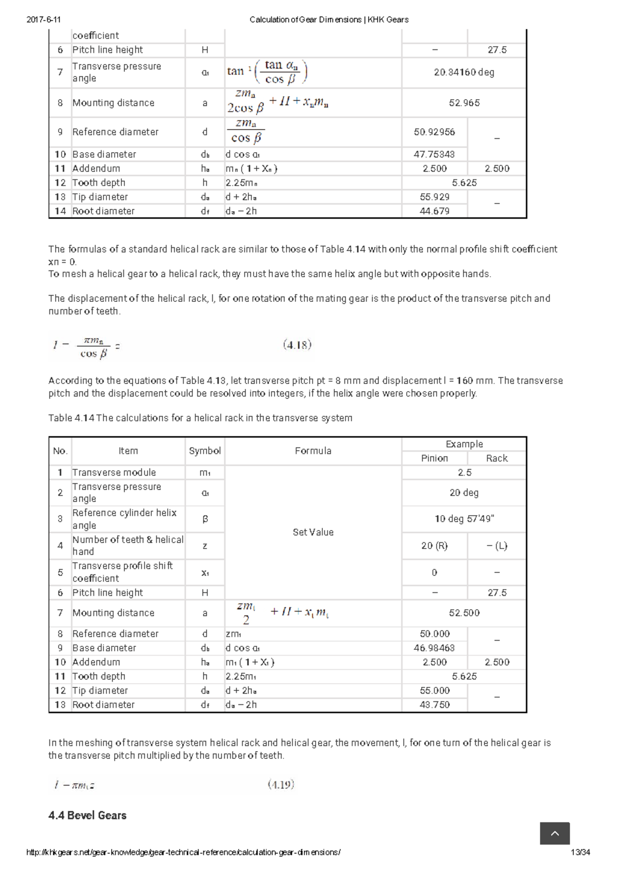 Calculation Of Gear Dimensions KHK Gears- Bevel Gears - Coeퟵ𑠀cient 6 ...