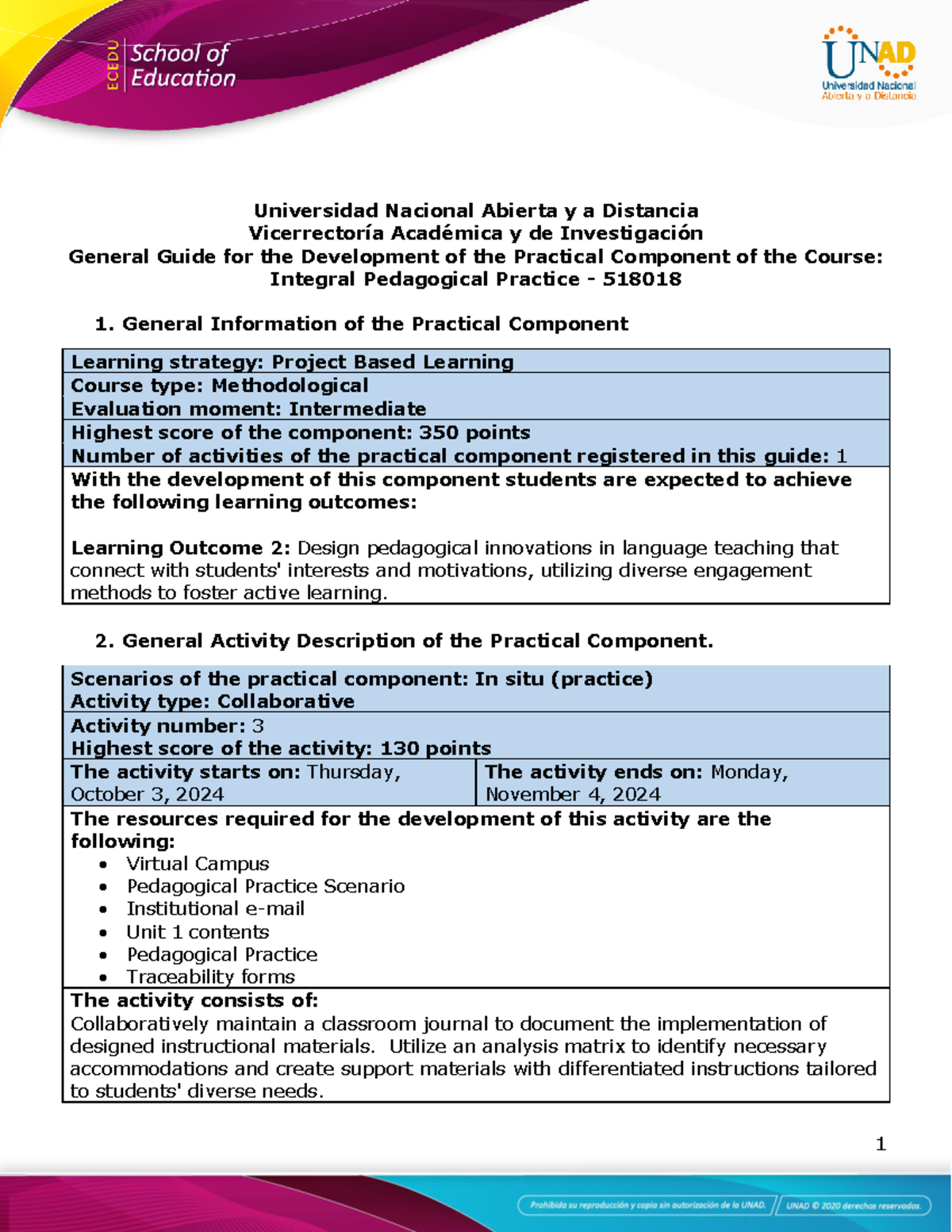 Guide for the Development of the Practical Component - Unit 2 - Phase 3 ...