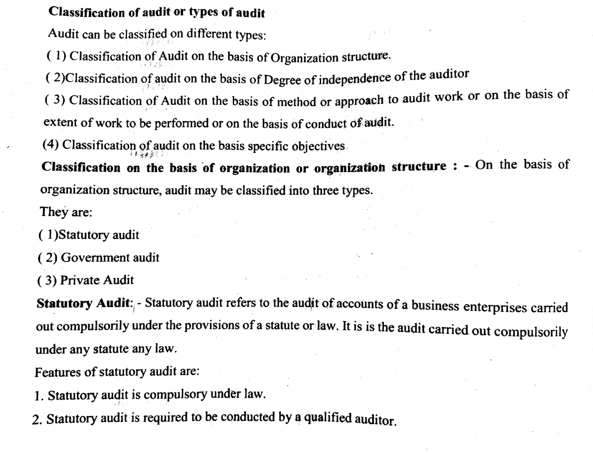 Types Of Audit - Classification Of Audit Ortypes Of Audit ####### Audit ...