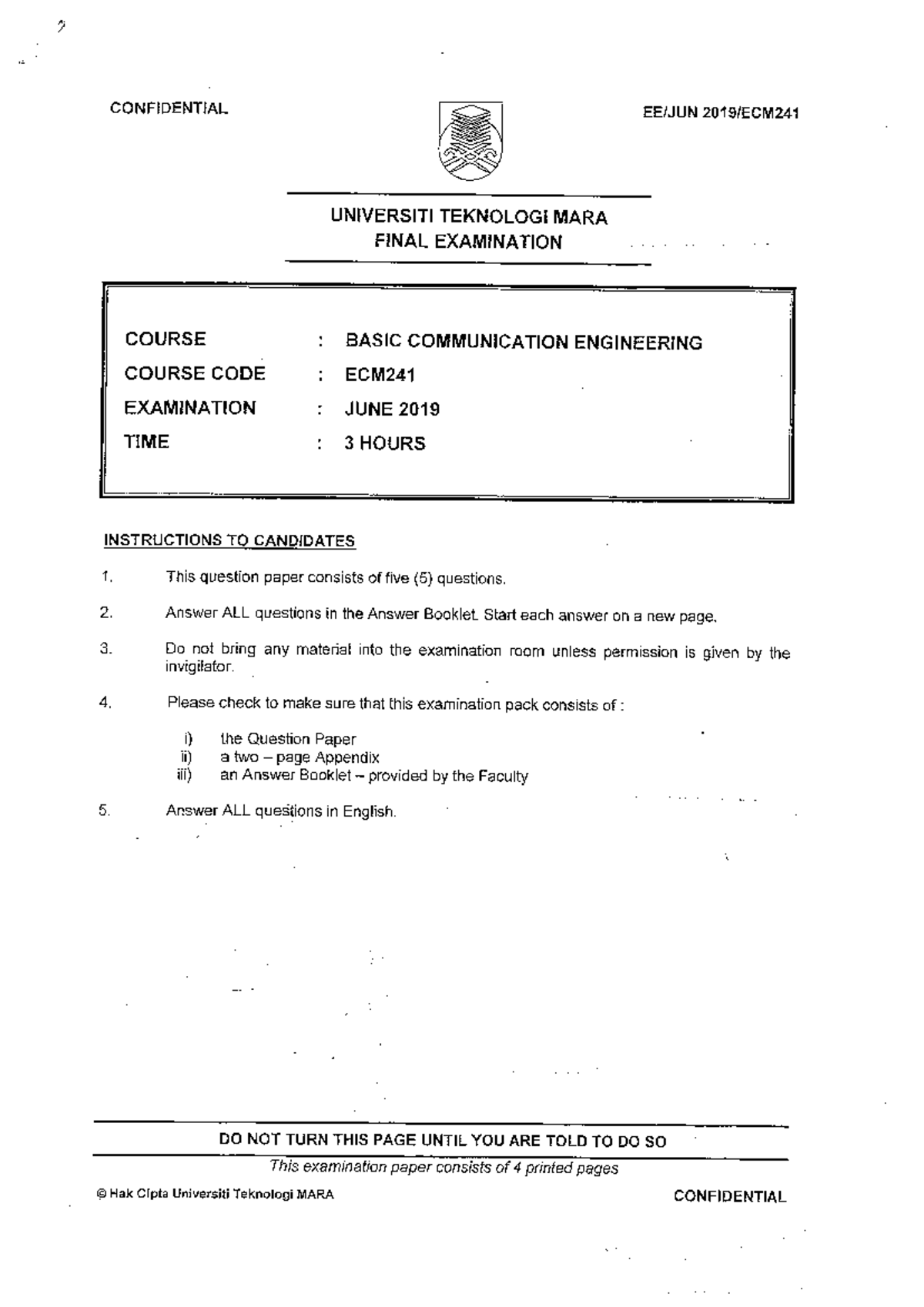 June019 past year question - Mechanical Engineering - Studocu