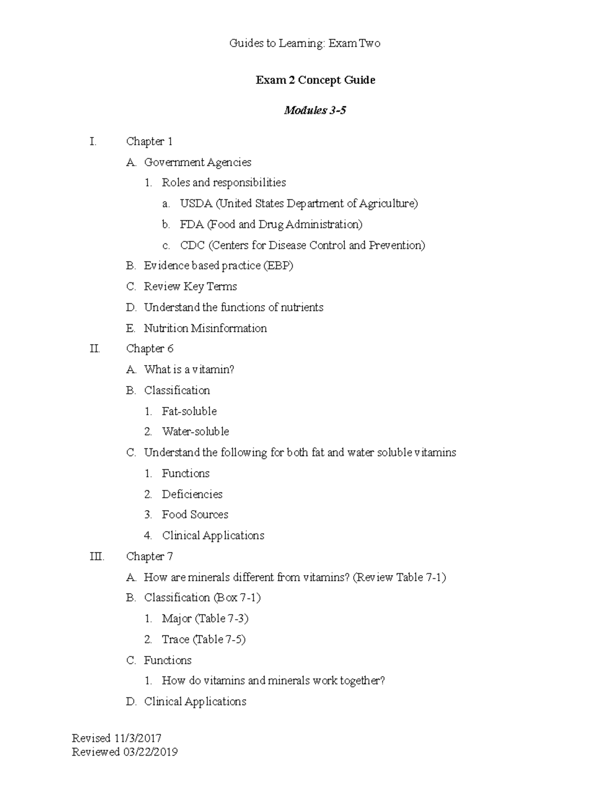 Nutritional Principles in Nursing Exam 2 Guide to Learning - Exam 2 ...